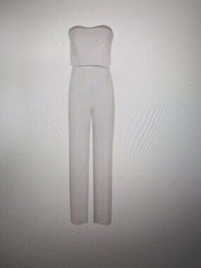 REISS Strapless Drape Wide-Leg Jumpsuit (size 8)